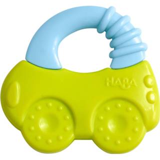 👉 Groen blauw siliconen Haba Bijtspeeltje Auto Junior 9 X 9,5 Cm Groen/blauw 4010168226675