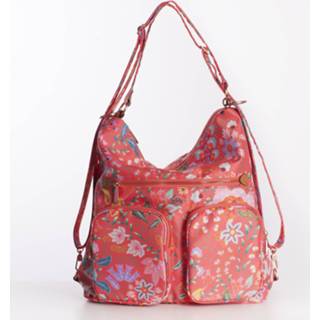 👉 Rood One Size Color-Rood Oilily Hobo-backpack aqua sits hot coral 8714457255365