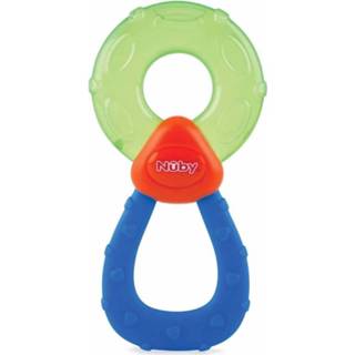 👉 Groen blauw siliconen Nuby Koelbijtfiguur Rond Junior 19,7 X 9,8 Cm Groen/blauw 8719817666706