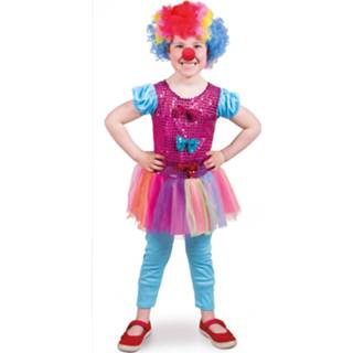 👉 Kunststof multikleur meisjes Clown Girl 2 Delig 6-8 Jaar 8714572632058