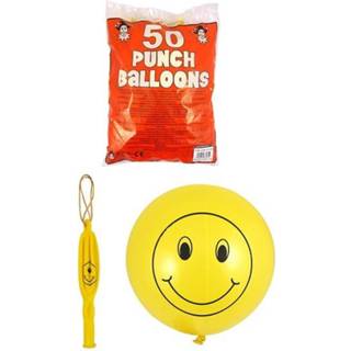 👉 Ballon kunststof multikleur 50 Stuks Smiley Bounce Ballonnen Traktatie - Uitdeelcadeautjes 5026619385654