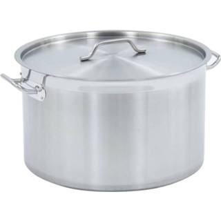 👉 Kookpan staal edelstaal zilverkleurig Vidaxl 58 L 50x30 Cm Roestvrij 8719883759623