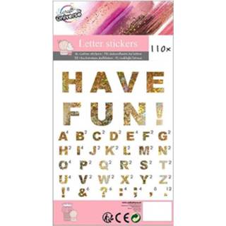 👉 Stickervel papier goud W&o Letters 12 X 22 Cm 8719817782642