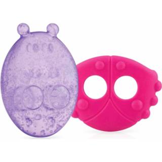 👉 Paars siliconen Nuby Koelbijtfiguur Met Beschermhoes 14,4 X 9,7 Cm 8719817666867