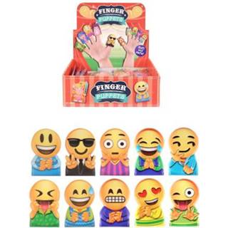 👉 Uitdeelcadeautje multikleur Uitdeelcadeautjes - Vinger Figuren Model: Smiley In Display (96 5050203210305