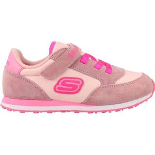 Roze suede meisjes jeugd Skechers Retro Sneaks 82256N/PKHP Roze-21 193642985238