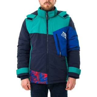 👉 Spijkerbroek l mannen male print Tommy Hilfiger Giubbotto uomo jeans tjm colorblock snow jacket dm0dm08747.c87 8720112400209 8720112399817 8720112400018