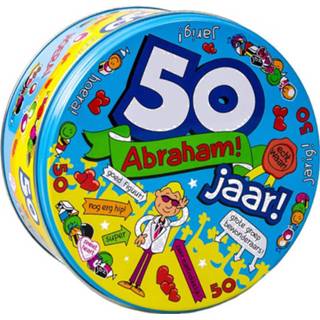 👉 Snoeptrommel metaal multikleur Snoeptrommel/cadeautrommel Abraham 50 Jaar - 50e Verjaardag Versieringen / Cadeaus 8718758071907