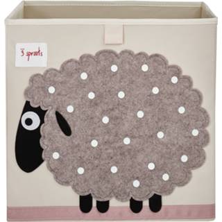 👉 Beige Sheep 3 Sprouts - Storage Box 812895000238