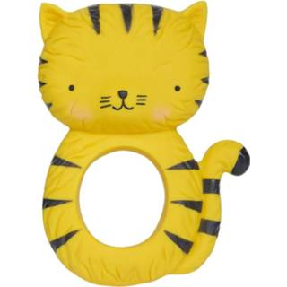 👉 Bijtring rubber zwart A Little Lovely Company Tijger 8719033869301