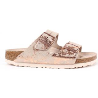 👉 Rose suede leather vrouwen roze Birkenstock Arizona vintage metallic copper narrow 4052001843557