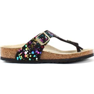 👉 Zwart vrouwen Birkenstock Gizeh confetti black pop microfibre narrow 4061416588649