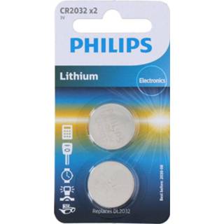 👉 Knoopcelbatterij Philips Knoopcel Batterijen - Cr2032 2 Stuks Verpakking 4895229106215