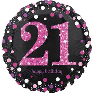 👉 Folie roze multikleur Sparkling Celebrations - Ballon 21 Pink (43 Cm) 26635337847