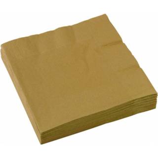 👉 Servet papier zwart Amscan Servetten Goud 33 X Cm 20 Stuks 13051433550