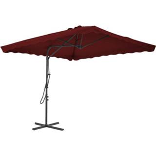 👉 Parasol bordeauxrood rood Vidaxl Met Stalen Paal 250x250x230 Cm 8720286114902