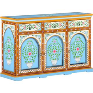 👉 Dressoir mannen Vidaxl Handgeschilderd 120x35x76 Cm Massief Mangohout 8720286105535