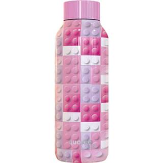 👉 Drinkfles roze lila RVS edelstaal Quokka Solid Bricks 510 Ml Roze/lila 8412497118410