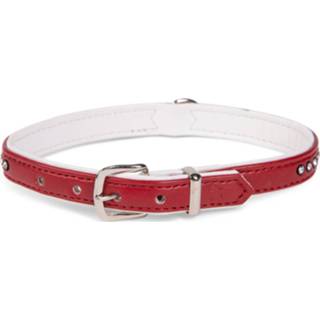 👉 Halsband Dierenbenodigdheden Vadigran Crystal 1 Rij Rood 22cmx12-14mm 5411468166606