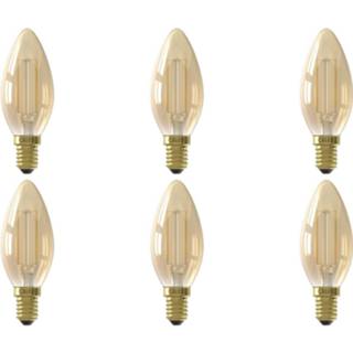👉 Kaarslamp wit goud Calex - Led Lamp 6 Pack Filament B35 E14 Fitting 2w Warm 2100k 6013926967962