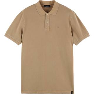 👉 L male beige Scotch & Soda Organic cotton garment-dyed pique p sand 8719029404899