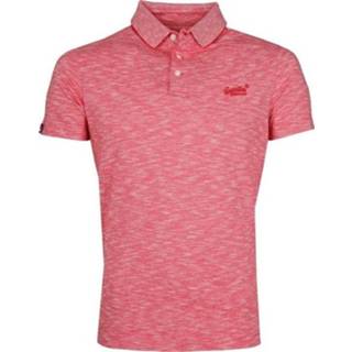 👉 L male rood mannen Superdry heren polo jersey - 8720086140941