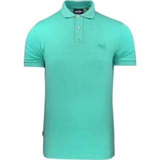 👉 L male tgroen mannen Superdry heren polo awesome mint 8720086140637