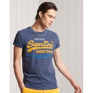 👉 L male blauw Superdry Vl tri tee 220 2999021665160