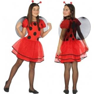 👉 Lieveheersbeestje verkleedjurk/jurkje carnaval kostuum voor meisjes - carnavalskleding - voordelig geprijsd
