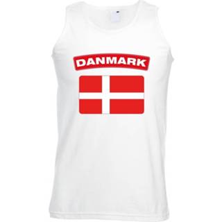 👉 Tanktop wit Denemarken vlag wit heren