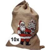 👉 Jute zak 10x zakken voor kerstcadeau / kerstcadeautjes