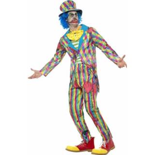👉 Mannen Gestreept horror clowns kostuum voor
