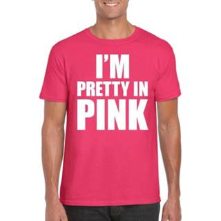 👉 I am pretty in pink shirt roze heren