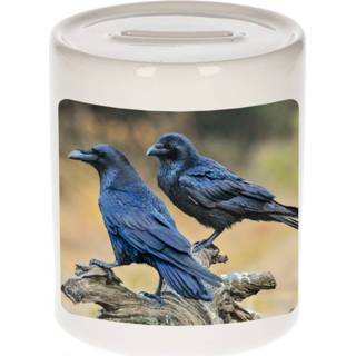 👉 Spaarpot One Size meerkleurig jongens meisjes Dieren raaf foto 9 cm en - Cadeau spaarpotten vogels liefhebber 8720276880046