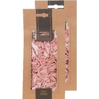 👉 Houtsnipper roze 2x Zakje lichtroze houtsnippers 150 gram