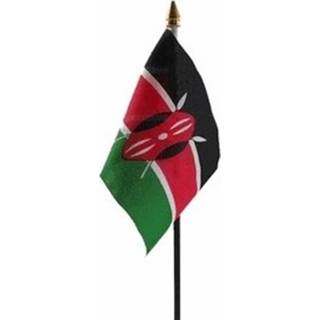 👉 Zwaaivlag plastic Kenia zwaaivlaggen stokje