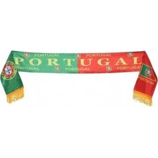 Sjaal rood groen active Portugal voetbal sjaaltje rood/groen 130 cm