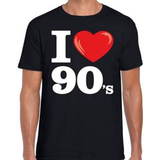 👉 Shirt zwart active mannen Nineties met I love 90s bedrukking voor heren