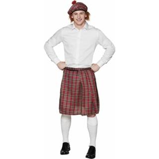 Rode Schotse verkleed kilt voor heren