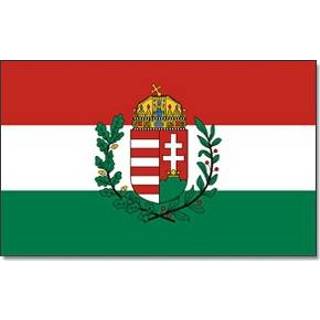 👉 Landen thema vlag Hongarije  90 x 150 cm feestversiering