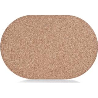 👉 Onder legger active 4x Ovale kurken onderleggers/placemats voor borden 29 x 44 cm
