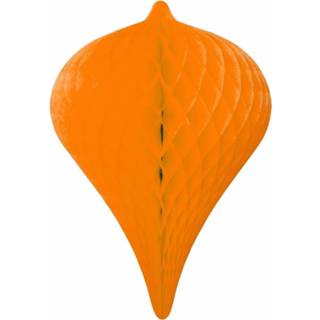 👉 Active oranje 1x Hangdecoratie honeycomb pegels 30 cm feestversiering