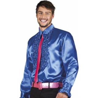 👉 Blauwe disco blouse voor heren