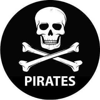 Ronde sticker active Pirates