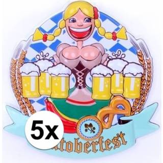 👉 Active 5x 3D decoratieborden bierfeest versiering Heidi 44 cm