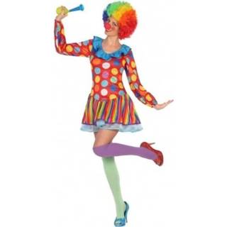 👉 Carnaval/feest clown verkleed jurkje voor dames