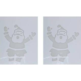 👉 Active 2x Sneeuwspray kerst raamsjablonen Kerstmannen plaatjes 35 cm