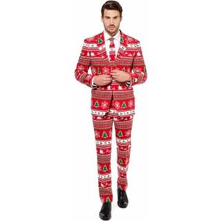👉 Rode business suit met kerst thema