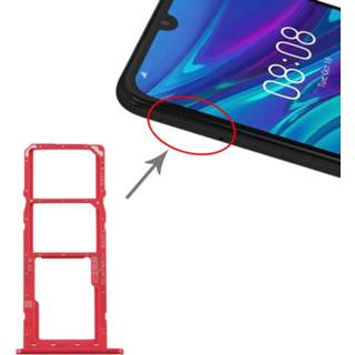 👉 Simkaarthouder rood rose active + Micro SD-kaarthouder voor Huawei Y6 Pro (2019) (Rose Red) 6922258443603