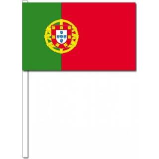 👉 Multi papier Portugal zwaai vlaggetjes 12 x 24 cm